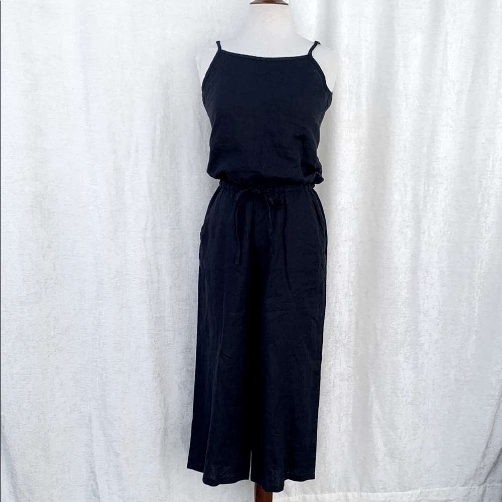 Journal Standard Navy Women's Linen Jumpsuit